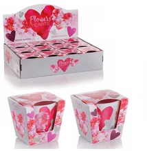BRT5671GYPO Bartek poharas gyertya 115 gr FLOWERS HEARTS 12db/cs