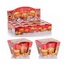 BRT5797GYPO Bartek poharas gyertya 115 gr Christmas Orange 12db/cs