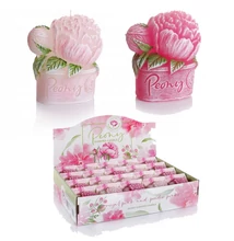 BRT6958GYDI Díszgyertya figurka 80mm Peony 20db/cs