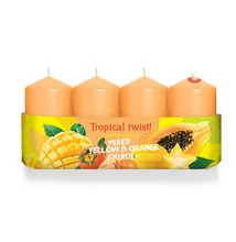 BRT7968GYIL Adventi Illatos Gyertya 4/40x70mm Vegyes Sárga Gyümölcs