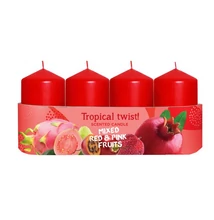 BRT7969GYIL Adventi Illatos Gyertya 4/40x70mm Vegyes Piros Gyümölcs