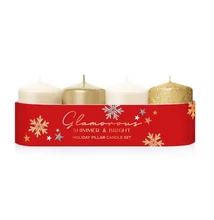 BRT8394GYKA ADVENTI Gyertya Glamours 50x70mm 4db-os Arany