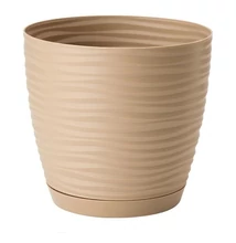 DDK4878HKEE Kaspó SAHARA kerek alátéttel 19 műa.19x18cm homok FP3040002