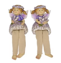 DDK3724LDLK Tündér virágruhában lógólábú poly 6,2x5,5x14cm DD63724