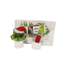 HKS8655LDLK Karácsonyi mintás teamécses 8x10cm 12db/dob. HKS-8655