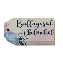 VRT0016LDLK Tábla fa Biléta-ballagásod alkalmából (rózsaszín) 3,7*6,9cm LV