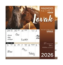 LZC2201PIEE Hűtőmágneses naptár 2 heti 2026 Lovak 26220199