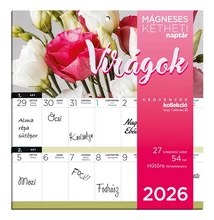 LZC2202PIEE Hűtőmágneses naptár 2 heti 2026 Virágok 26220299