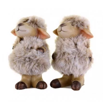 VRT1090LDLK Figura bárány poly 6.5*5*10.5cm 2féle fehér A626-241023