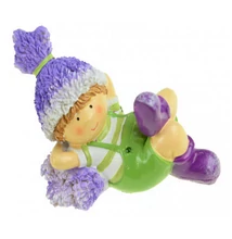 VRT1158LDLK Figura kisfiúpoly 10,3*7,1cm fekvő levendulával LR24-1653