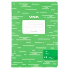 NBT0431PIIS Füzet, ECO, tűzött A4, sima, 80-32, Nebulo