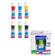 NBT8678PIIS Tempera készlet, kenőfejes, 45ml, 6 szín, Nebulo