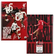 NBT2514PIIS Spirálfüzet A4 70 lapos kockás LIVERPOOL