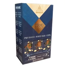 ARM9066FSLD AROMA TRIO Füstölő 15g x 12db/dob. PALO SANTO+WHITE SAGE+COPAL