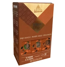 ARM9068FSLD AROMA TRIO Füstölő 15g x 12db/dob. PALO SANTO+WHITE SAGE+CINNAMON