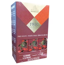 ARM9071FSLD AROMA TRIO Füstölő 15g x 12db/dob. PALO SANTO+WHITE SAGE+DRAGON BLOOD