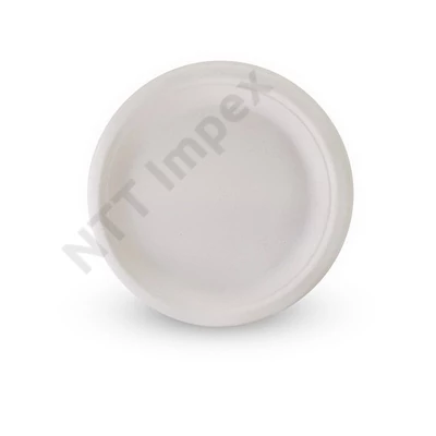CHM1436FEED Bagasse kerek tényér 22cm 50db/cs