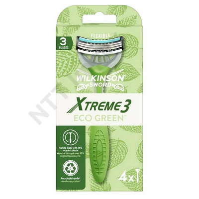 TNT7500DRBR WILKINSON Eldobható borotva XTREME3 ECO Green női 4db-os