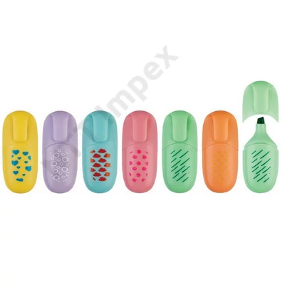 PTR9809PIIS Szövegkiemelő Centrum Mini Pastel vágott hegyű 1-5 mm, vegyes pasztell színek