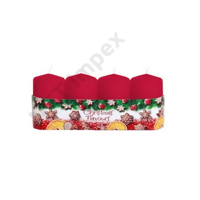 BRT3489GYKA ADVENTI Gyertya 4/40x70mm Christmas Flavous