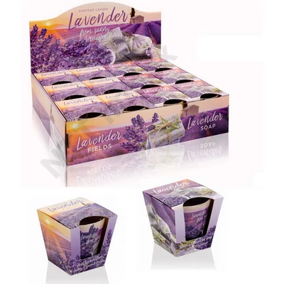 BRT5703GYPO Bartek poharas gyertya 115 gr Levender Fields 12db/cs