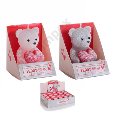 BRT6522GYDI Díszgyertya Teddy Bear figurka 75mm 20db/dob.