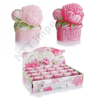 BRT6958GYDI Díszgyertya figurka 80mm Peony 20db/cs