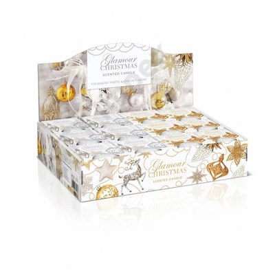 BRT7207GYPO Bartek poharas gyertya 115 gr Glamour Christmas 12db/cs