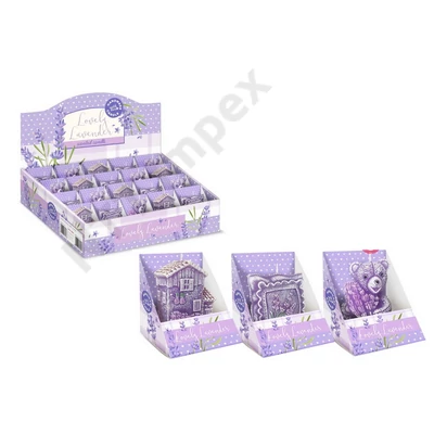 BRT7428GYDI Díszgyertya Lovely Lavender figurka 75mm BOX 20db/dob.