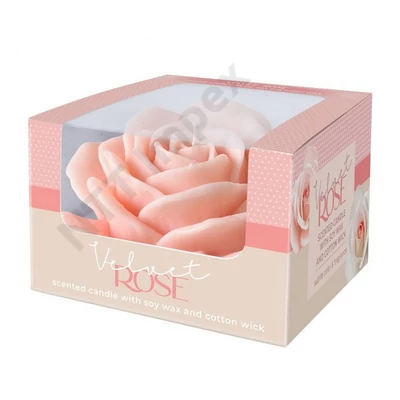 BRT7963GYIL Díszgyertya figurka 120x70mm Velvet Rose rózsaszín