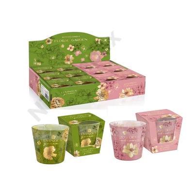 BRT8338GYPO Bartek poharas gyertya 115 gr  Floral Garden 12db/cs