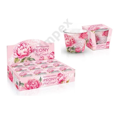 BRT8443GYPO Bartek poharas gyertya 115 gr Peony Pink Sunset 12db/cs 
