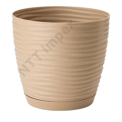 DDK4878HKEE Kaspó SAHARA kerek alátéttel 19 műa.19x18cm homok FP3040002