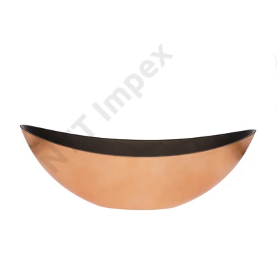 DDK7721LDLK Csónak alakú kaspó műanyag 39x12x13cm bronz DD57721