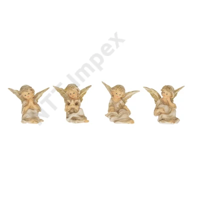 DDK9057LDLK Angyal ülő poly 8,2x6x7,5cm bézs 4 féle DD59057