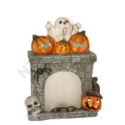 DDK0322LDLK XL Halloweeni Kandalló tökkel, szellemes lobogó effekttel 37 cm DD60322
