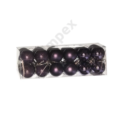 DDK3085LDLK Gömb dobozban műanyag 3cm lila 3 féle S/24 DD63085