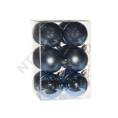 DDK3111LDLK Gömb dobozban műanyag 6cm kék 3 féle S/12 DD63111