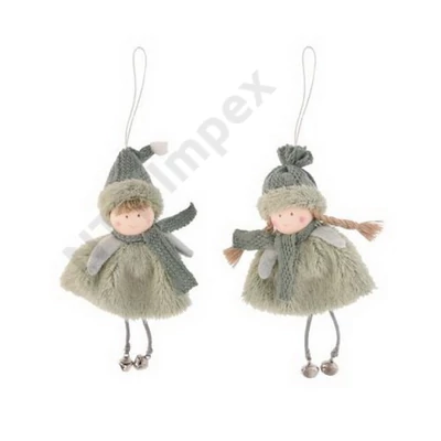 DDK3149LDLK Gyerek sapkában csengővel akasztós textil 17cm DD63149
