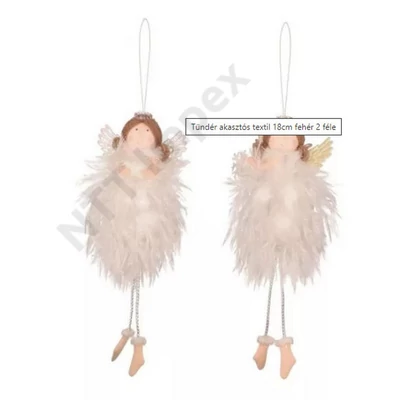 DDK3167LDLK Tündér akasztós textil 18cm f ehér 2 f éle   DD63167
