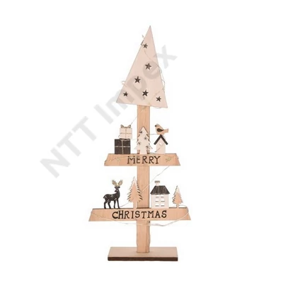 DDK3182LDLK Stilizált f enyő f a LED-es 48,5X21,7X5,5cm natúr, f ehér   DD63182