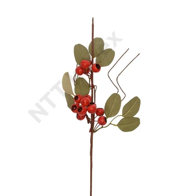 DDK3292LDLK Bogyós ág eucalyptus levéllel műanyag,polyfoam 52cm DD63292