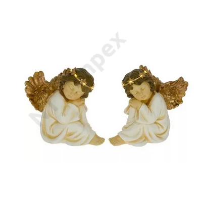 DDK5717LDLK Angyal ülő, LED-es, poly,19x15x18cm, DD65717