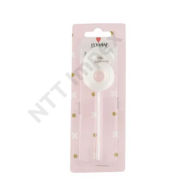DDK7014GYTR Szülinapi számgyertya 6-s betűzős parafin 5cm fehér DD67014