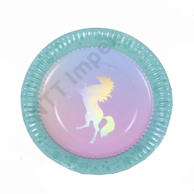 FST0012JAPY PAPÍR TÁNYÉR UNIKORNIS 6db-os FST0012
