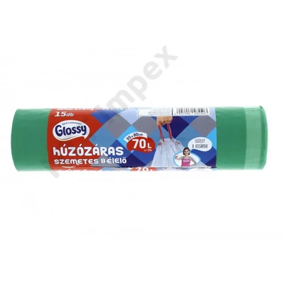 GLS8550HKSS Glossy húzózáras szemeteszsáks 70l