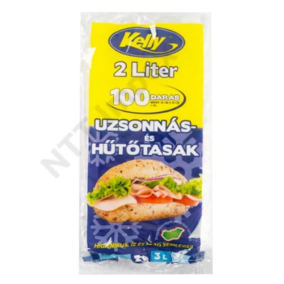 KEL1031FEKK Kelly uzsonnás és hütötasak 2l 20x30cm 100db-os