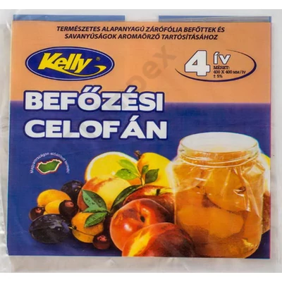 KEL1200FEKK Kelly befőzési celofán /4 ív/