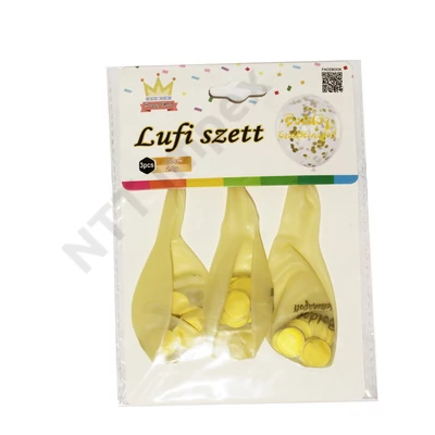 ANT8844JAPY Lufi konfettivel, HB, 2,8g, arany, 3db/cs