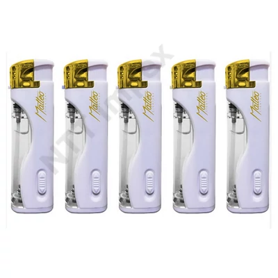 FRL2573HKEE Elektromos Öngyújtó 149033 Matteo LED íves arany fehér 50db/cs